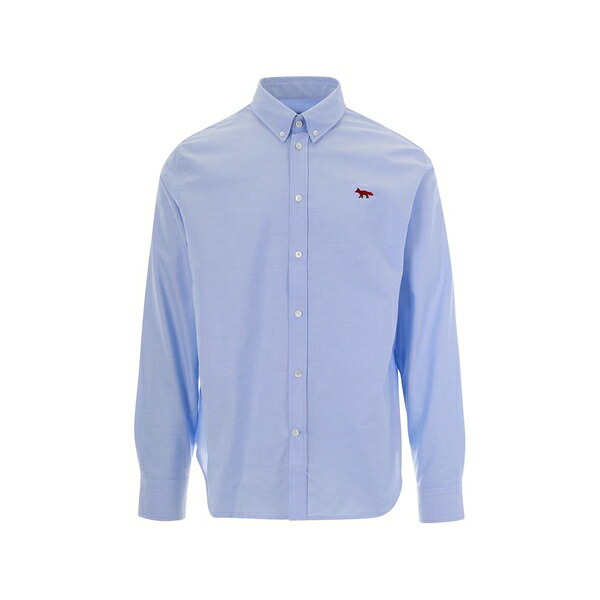 棲み家 稲荷 メンズ ティーシャツ トップス Button-down shirt Blue