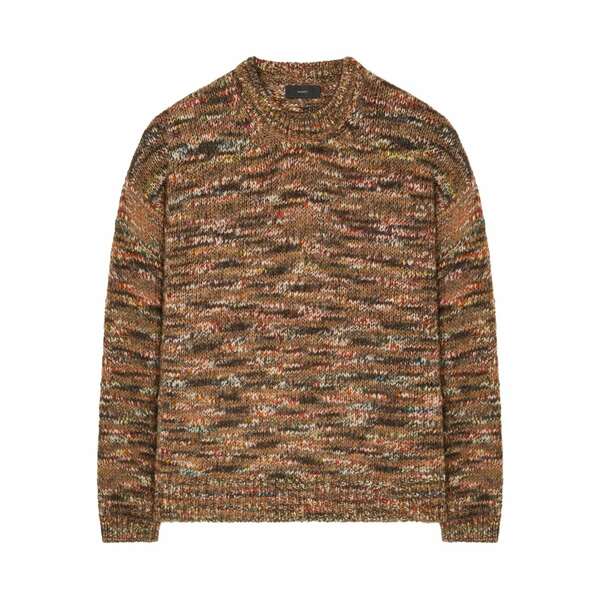 アラヌイ メンズ 編み物\u0026ティーシャツ アウター Grunge beat speckled crew-neck sweater Brown