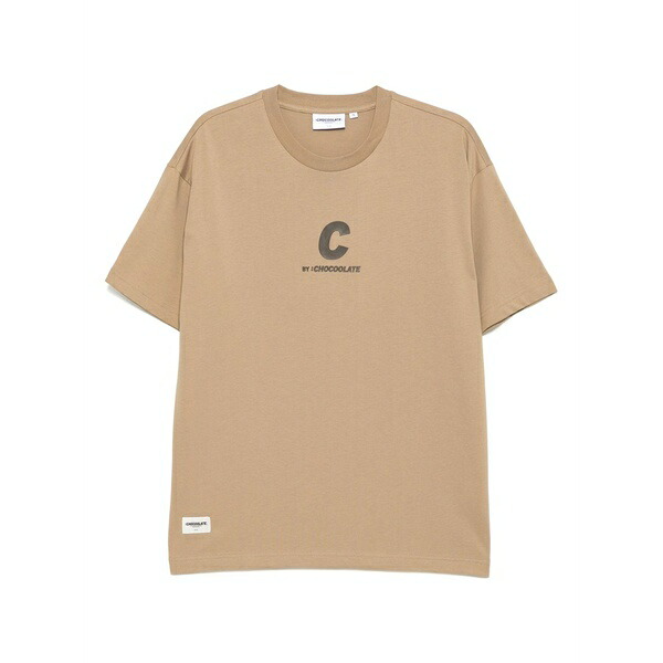 黒茶 メンズ ティーシャツ トップス Logo-print t-shirt Neutrals