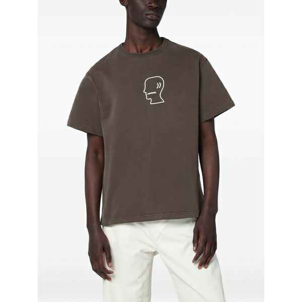ブレインデッド メンズ ティーシャツ トップス Crew-neck t-shirt Brown