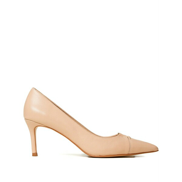 ツイン書き割り レディース パンプス シューズ Logo-engraved buckle leather pumps Neutrals