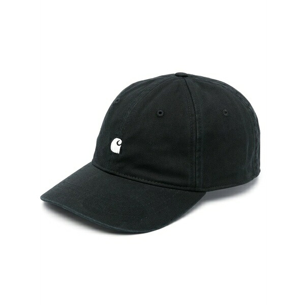 鉄道車両ハート型 メンズ 鳥打ち帽 付属物 Embroidered-logo cotton cap Black