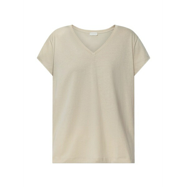 ハンロ レディース ティーシャツ トップス V-neck t-shirt Neutrals