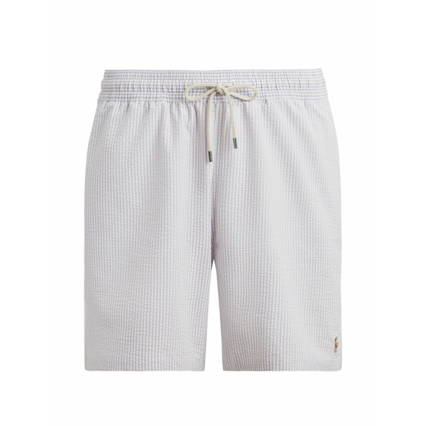 ラルフローレン メンズ カジュアルパンツ ボトムス Seersucker drawstring swim shorts White|asty