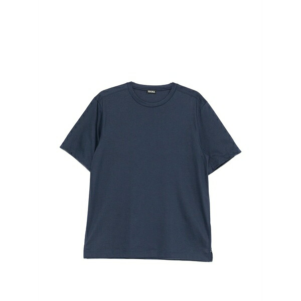 ゼニア メンズ ティーシャツ トップス Crew-neck short-sleeve t-shirt Blue