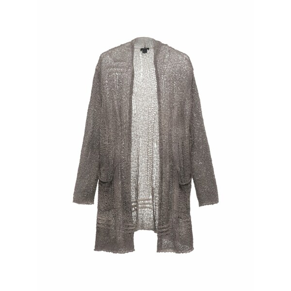 アヴァントワ レディース ジレー アウター Open-knit distressed cardigan Grey