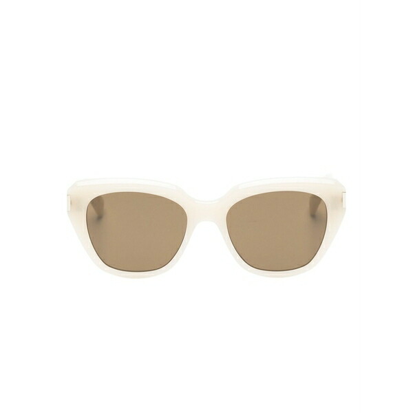 サンローラン アイウェア メンズ サングラス・アイウェア 添え物 Geometric-frame sunglasses Neutrals