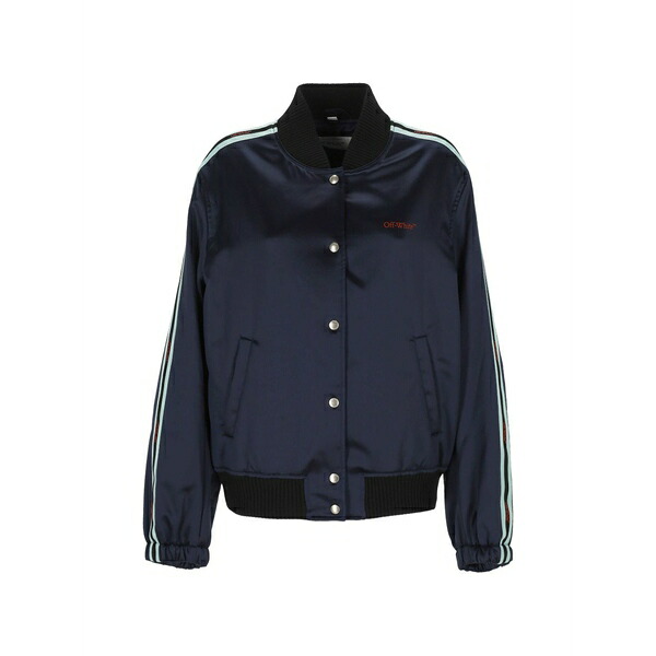 象牙色 レディース 上衣＆上衣 アウター Striped bomber jacket Blue