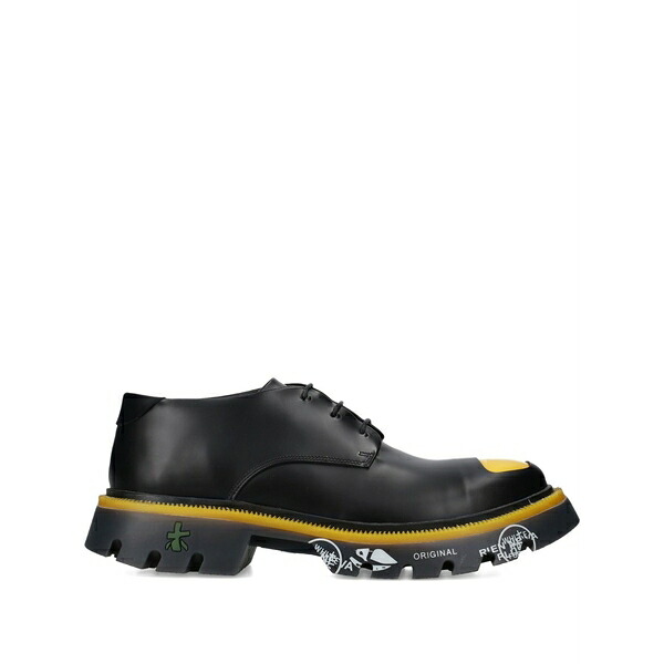 プレミアータ メンズ 御召しものシューズ シューズ Toe detail lug-sole peckham shoes Black