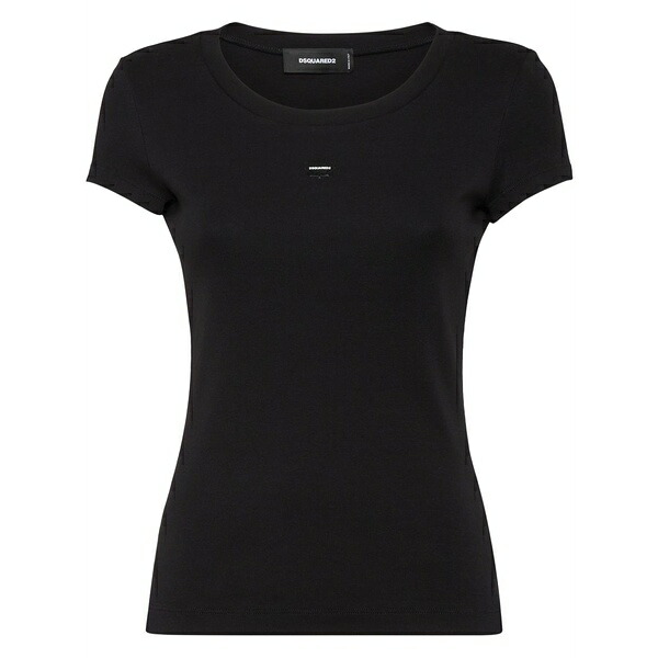 ディースクエアード レディース プルオーバー トップス Logo-print t-shirt Black