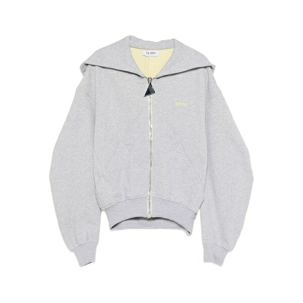 ジ アティコ レディース パーカー・スウェットシャツ アウター Zip-up hoodie Grey