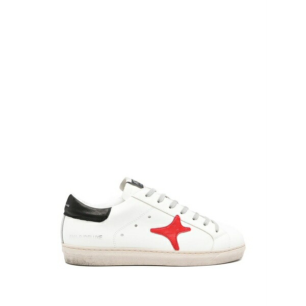お手伝いさん ブランド名 メンズ スニーカー シューズ Motif-appliqu￡ sneakers White