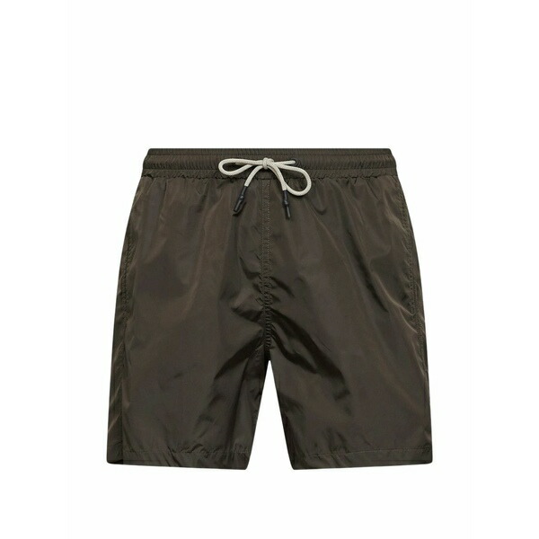 ディーフォーポイントゼロ メンズ 心地よいズボン下 ボトムス Drawstring-waist swim shorts Green