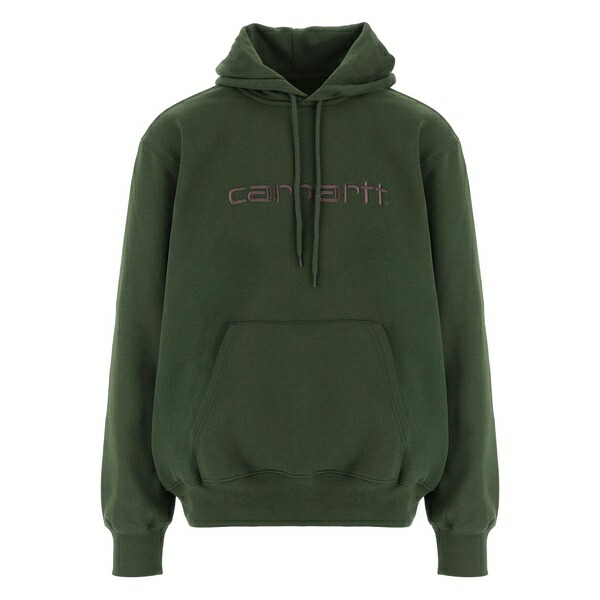 鉄道車両ハート型 メンズ パーカー・スウェットシャツ アウター Logo-embroidered hoodie Green