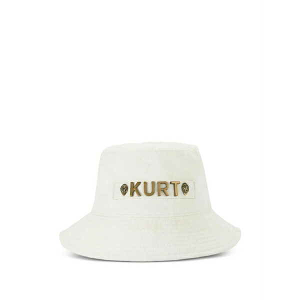 カートジェイガー レディース かぶり笠 添え物 Logo-plaque appliqu￡ bucket hat White