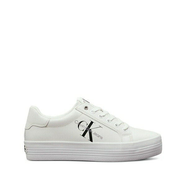 カルバンクライン レディース スニーカー シューズ Logo-print sneakers White