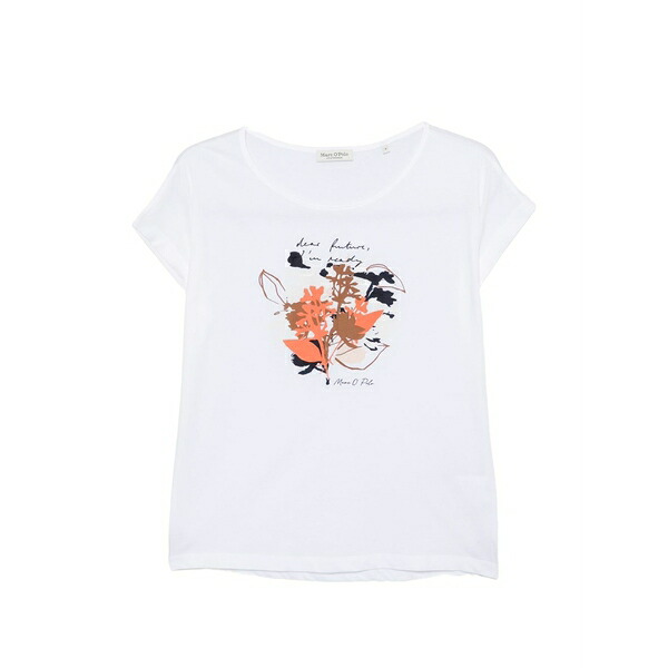 マルコポーロ レディース プルオーバー トップス Floral-print t-shirt White