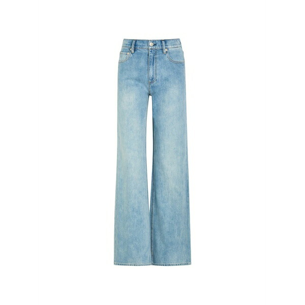 アリス アンド オリビア レディース ジーンズズボン下 ボトムス Chic faded wide-leg jeans Blue
