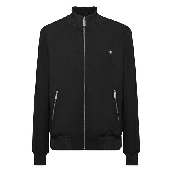 フィリップ飾り気の無い メンズ 上衣＆上衣 アウター Logo jacket  Black