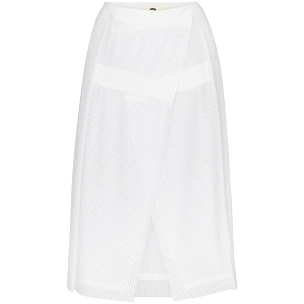 ゼロスリーツーシー レディース スコート ボトムス Pliss￡ pleated wrap skirt White