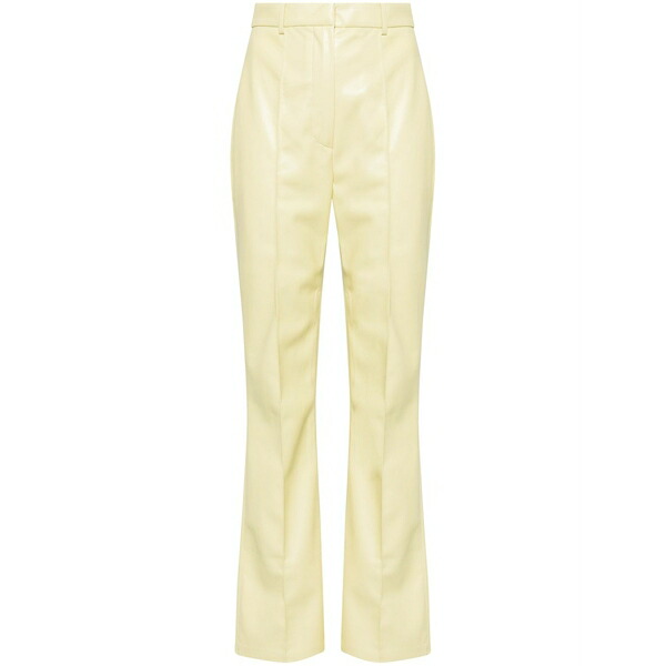 ナヌーシュカ レディース 心地よいズボン下 ボトムス Leena faux-leather flared trousers Yellow