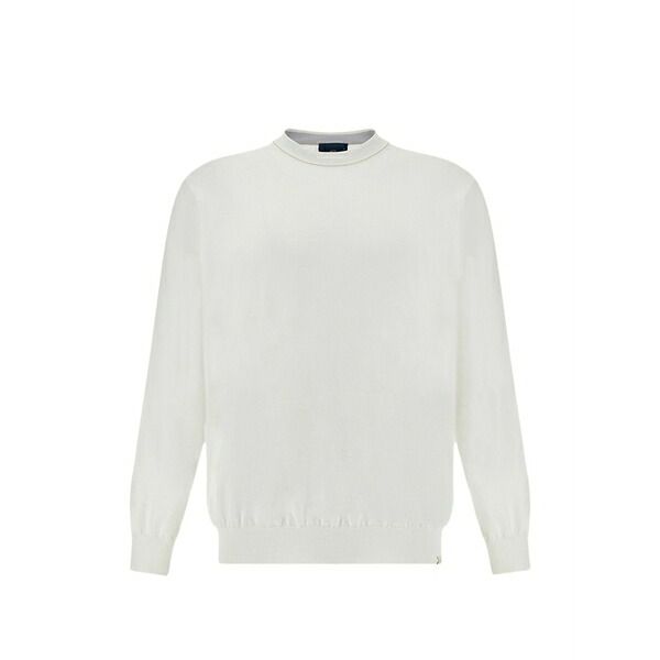 ポールアンドシャーク メンズ 編み物\u0026ティーシャツ アウター Crew-neck cotton sweater White