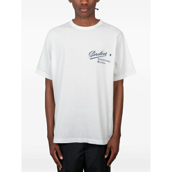 ユニバーサルワークス メンズ ティーシャツ トップス X paraboot graphic-print cotton t-shirt White