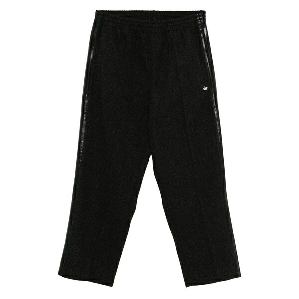 アディダス メンズ 心地よいズボン下 ボトムス Stripe-detail track pants Black