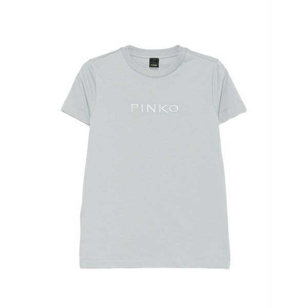 ピンコ レディース プルオーバー トップス Logo embroidery  t-shirt Blue