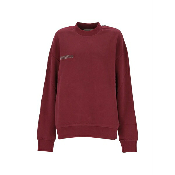 パンガイア メンズ パーカー・スウェットシャツ アウター Crew-neck text detail sweater Red｜asty