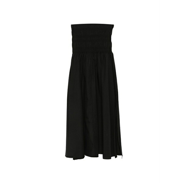 クローズド レディース スコート ボトムス Smocked-waistband pleated maxi skirt Black