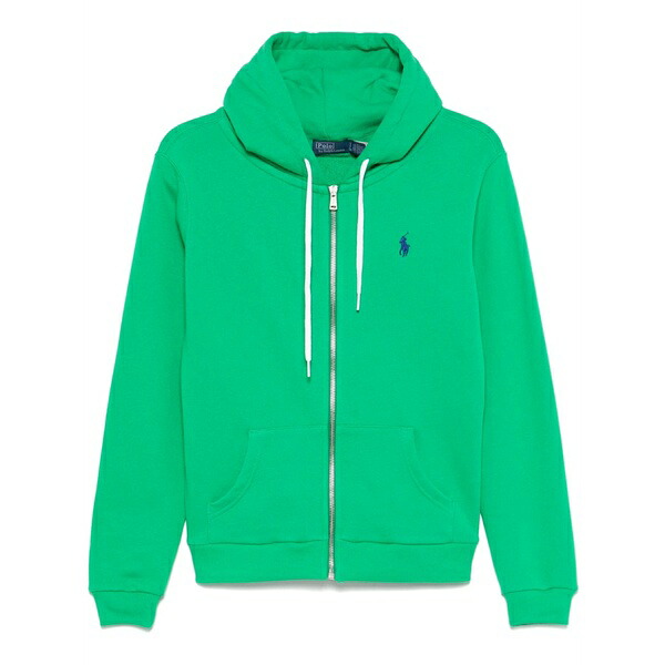 ラルフローレン レディース パーカー・スウェットシャツ アウター Logo-embroidered hoodie Green