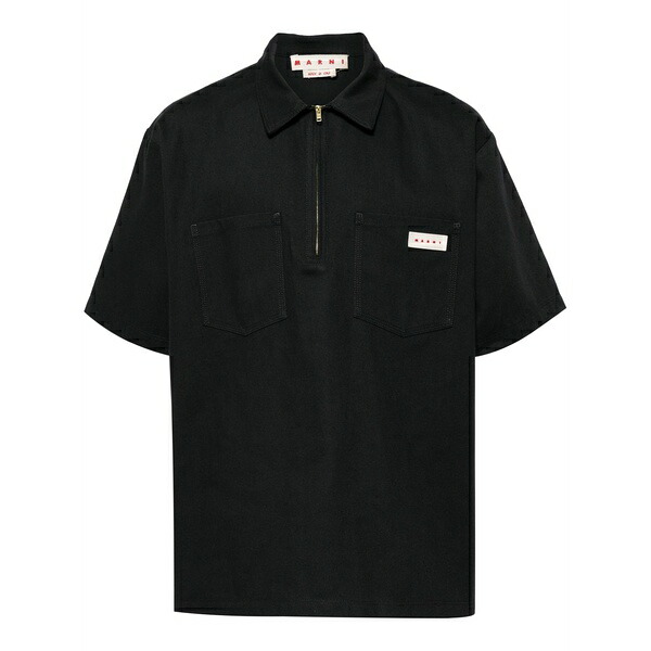 マルニ メンズ プルオーバー トップス Chest-pocket shirt Black