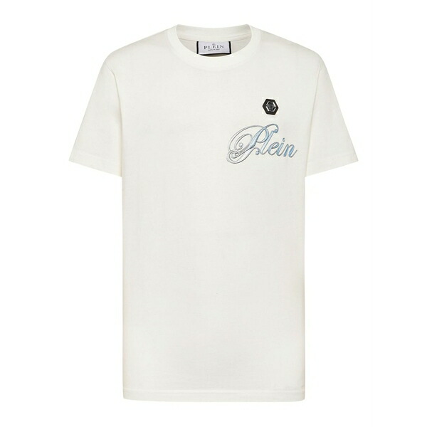 フィリップ飾り気のない メンズ ティーシャツ トップス Skull-print cotton t-shirt White