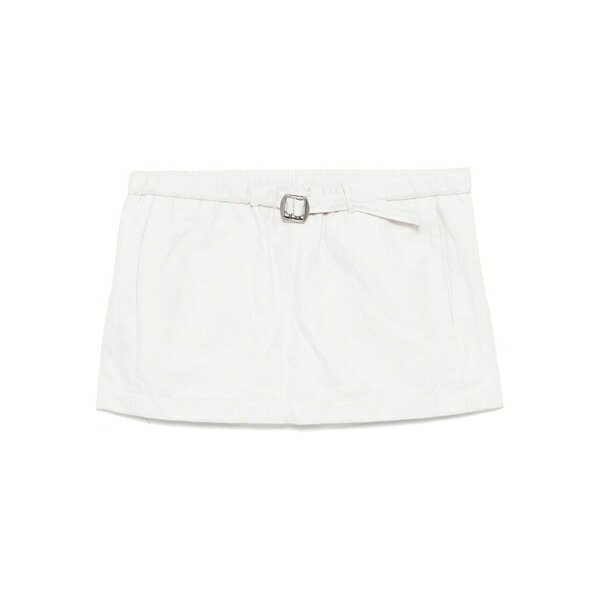 クリストファーエスバー レディース スコート ボトムス Crushed belted mini skirt Neutrals
