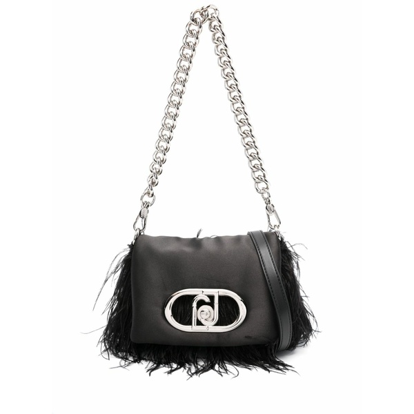 リュージョー レディース ショルダーバッグ 御徒面子 Small la puffy cross body bag Black