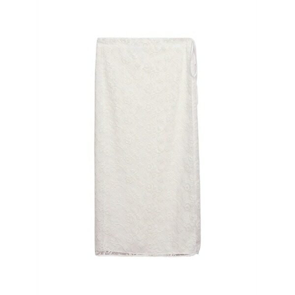 エムエスジイエム レディース スコート ボトムス Lace tie maxi skirt White