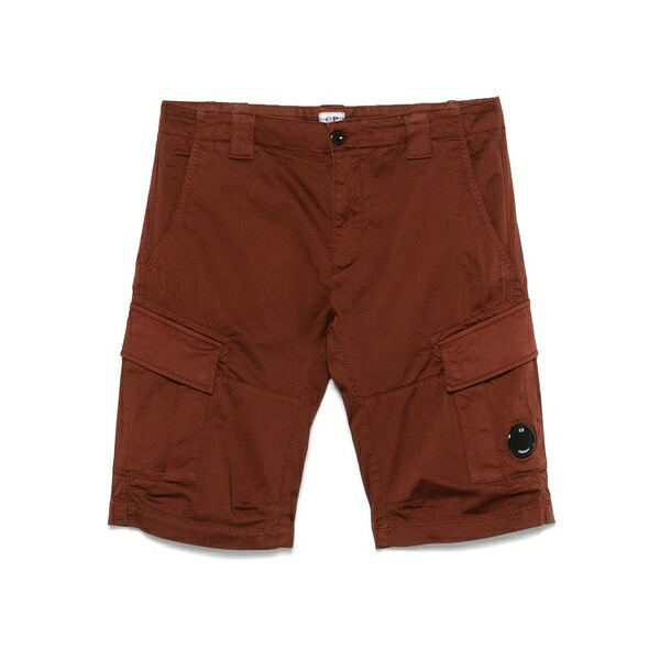 シーピーカンパニー メンズ 心地好いズボン下 ボトムス Satin cargo shorts Brown