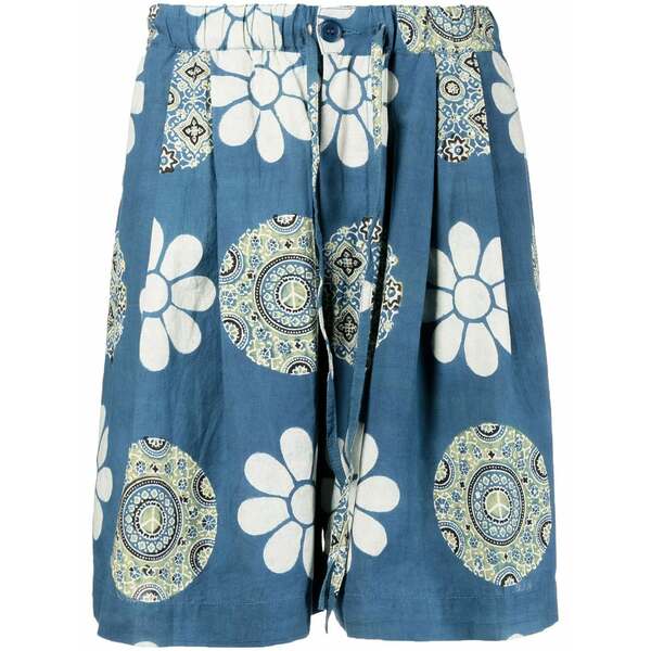 ストーリーエムエフジー メンズ 心地よいズボン下 ボトムス Bridge recycled cotton shorts Blue