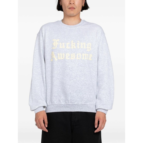 ファッキンオーサム メンズ パーカー・スウェットシャツ アウター Ancient script sweatshirt Grey
