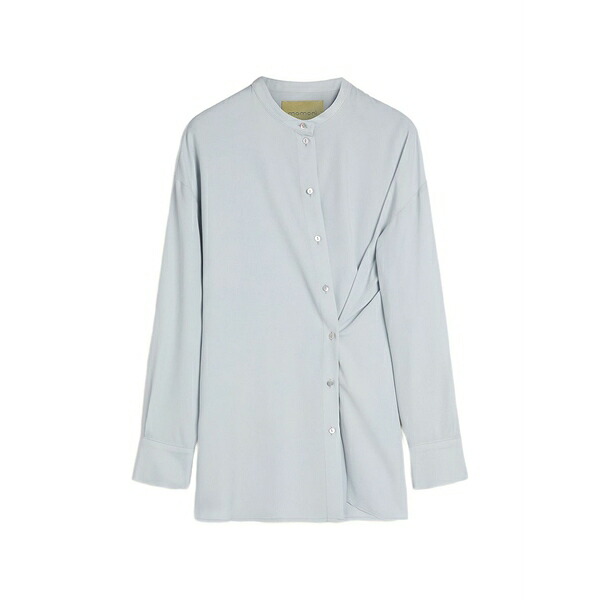 モモン レディース シャツ トップス Val long-sleeves buttoned shirt Blue｜asty