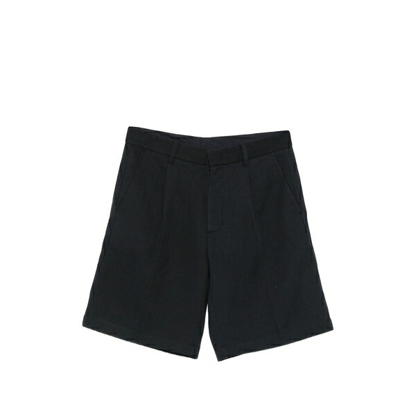 アルファタウリ メンズ 心地よいズボン下 ボトムス Belt-loop pleated shorts Blue