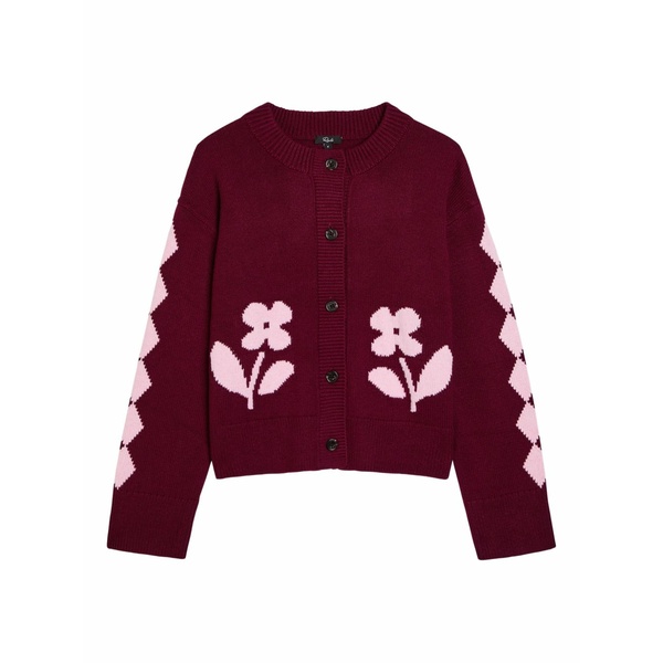 レイルズ レディース ジレー アウター Mavie flower-motif sweater Red