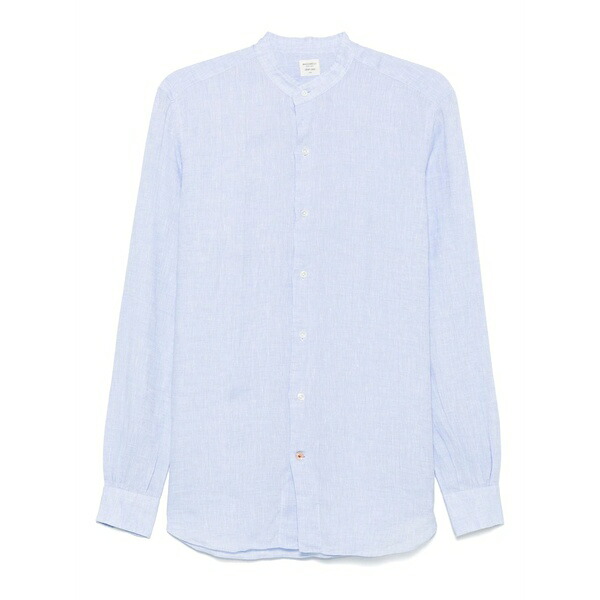 マッザレッリ メンズ プルオーバー トップス Linen shirt Blue