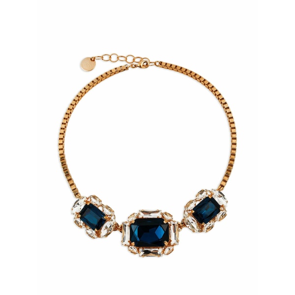 アントンヒュニス メンズ 頸飾り・チョー鉄道車両 添え物 Crystal-embellished box-chain necklace Gold