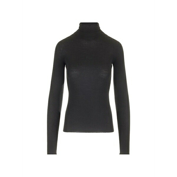 運動競技マックス レディース 編み物\u0026ティーシャツ アウター Wool sweater Black