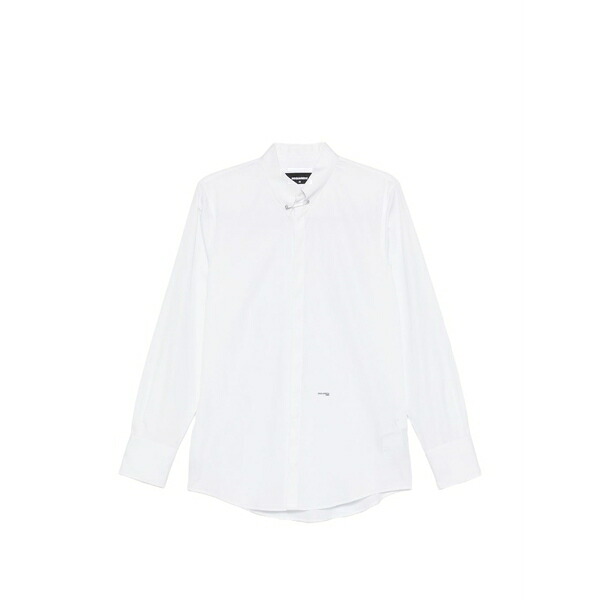 ディースクエアード メンズ プルオーバー トップス Pin-collar slim-fit shirt White