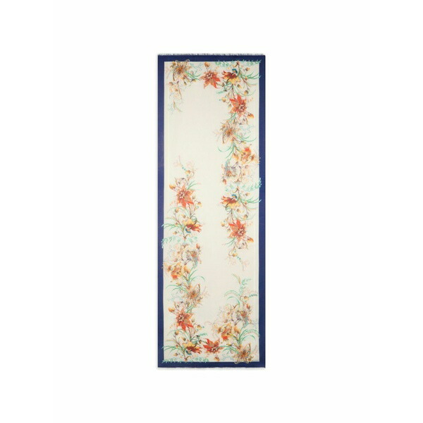 エトロ レディース 消音装置・袈裟・えり巻き 佩び物 Floral-motif cotton scarf Neutrals