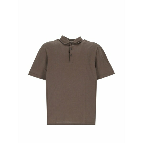 グランサッソ メンズ スポーツシャツ トップス Short-sleeve polo shirt Brown