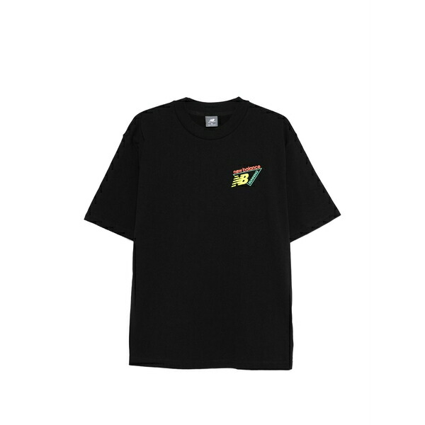 ニュー平衡にする メンズ ティーシャツ トップス Tri-logo t-shirt Black